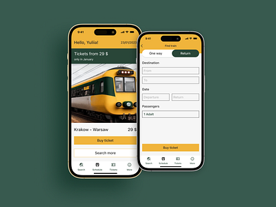 Train Ticket Booking App app design ui
