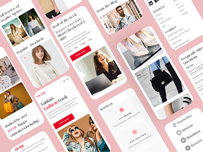 Fashion E-commerce Mobile Responsive Landing page app branding clothing design dress landing page e commerce landing page fashion fashion e commerce landing page graphic design header illustration landing page logo online store ui ux design vector