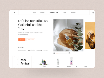 Skin Care Products Header Design app beauty beauty products branding cosmetics design fashion graphic design header header design illustration landing page logo skin care header skin care product design ui ux ui vector