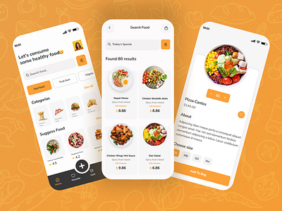 Food Mobile App app app design branding design ecommerce ecommerce app design ecommerce food shop food shop food store foodapp graphic design illustration logo online food app online shop pixency ui ux vector