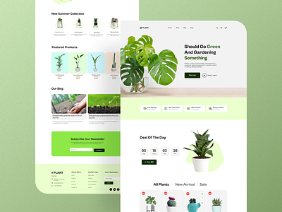 Landing Page app branding design gardening graphic design illustration indoor plant landing page design logo outdoor plant plant plant landing page plant shop tree typography ui uiux ux vector visual desien