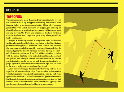 Using Directionals: Toproping climbing