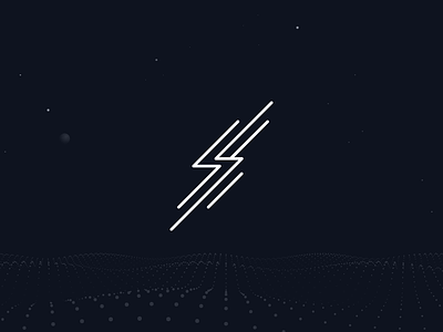 Surge branding dark lightning logo mark