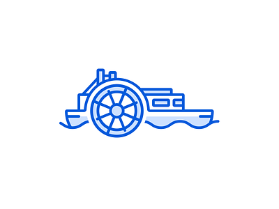 Tank Stream Ventures blue boat logo mark paddlesteamer ship venture capital