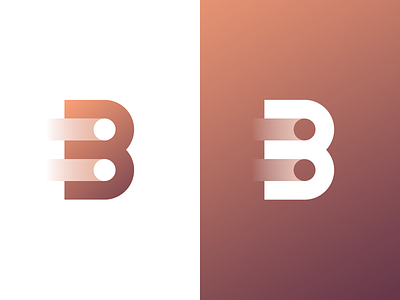 Advancing Bitcoin Logo b bitcoin brand branding gradient illustration logo mark