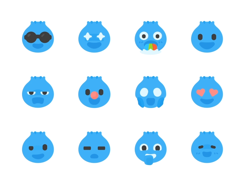 Funny emojis afraid animation cool cry emoji happy rainbow