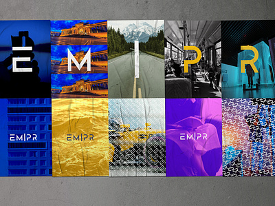 EM|PR colors logo poster pr logo rebranding typeface yellow