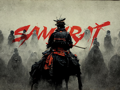 Samurai animation branding graphic design mongolia photo red samurai
