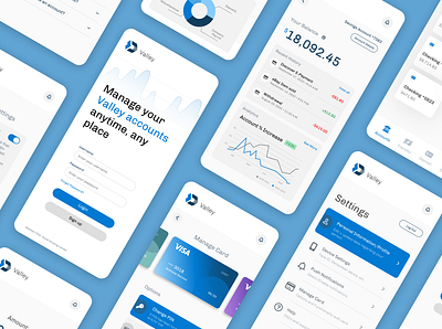 Valley Mobile Banking Redesign android app redesign design finance app ios mobile application product design redesign ui ux valley valley mobile banking web design