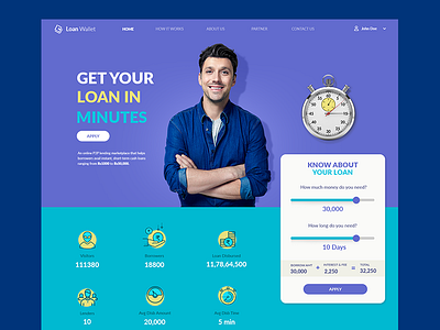Loan wallet application banking desktop loans ui wallet web