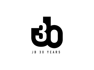 Jb 30 Years concept design illustration jb logo