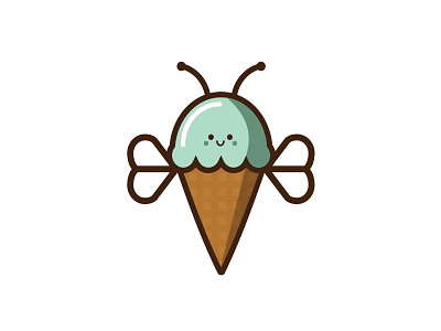Bug Bites Logo bug bug logo ice cream logo logo