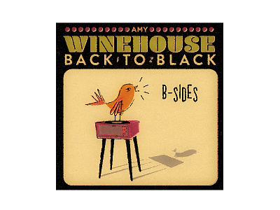 Amy Winehouse - Back to Black album album art amy winehouse back to black redesign retro vintage vinyl