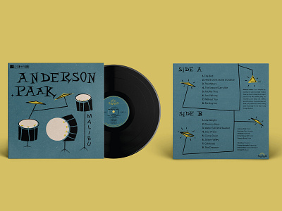 Anderson Paak - Malibu album album art design illustration redesign retro typography vintage vinyl