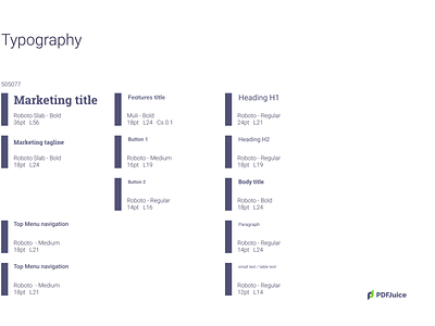 PDF Juice - DL guidlines design logo ui