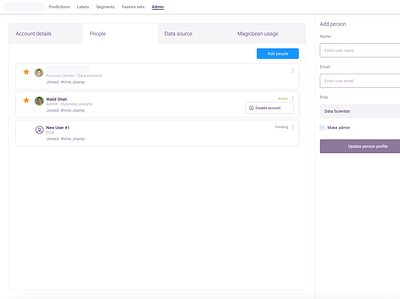 Admin - User panel analytics app dashboard ui design ui