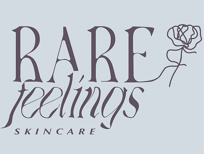Rarefeelings Skincare branding design graphic design illustration logo typography vector
