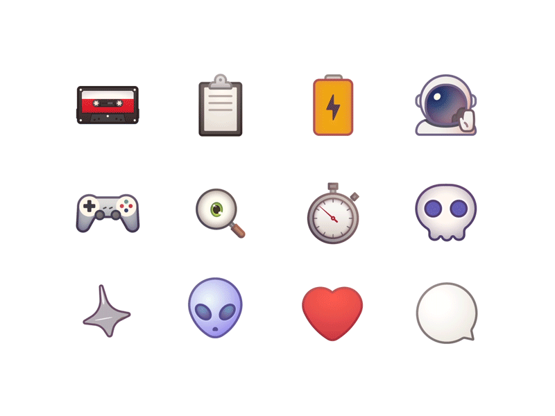 Bmoji animation icon icons vector