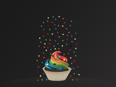 Digital Illustration | Cupcake design graphic design illustration