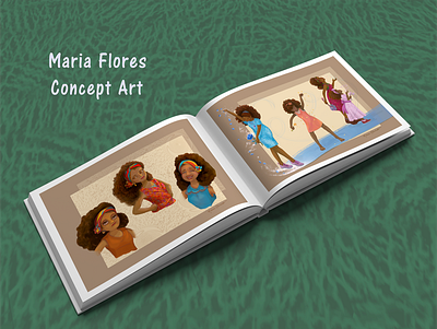 Projeto Maria Flores arte conceito de personagem concept art design digitalart illustration