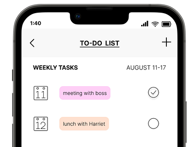 To Do List design ui ux