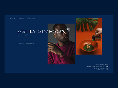 Personal Portfolio Template with Two Photos blog clean cover minimal minimalistic personal page portfolio web design