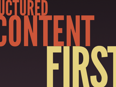 Structured Content First slides type warm