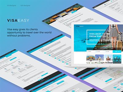 Visa Easy - web site agency tourist travel ui ux visa web app