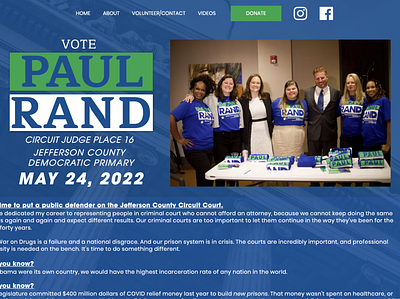 Website Design for Political Campaign branding design desktop graphic design logo mobile nonprofit ui website design