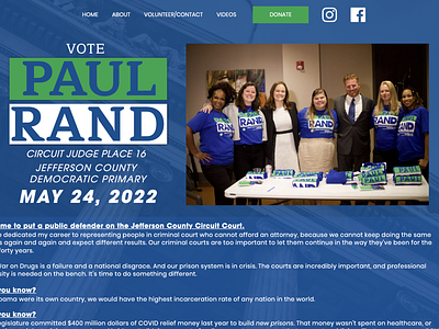 Website Design for Political Campaign