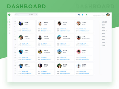 Dribbble dashboard design