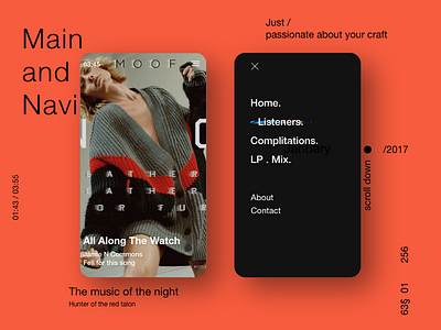 MOOF indian life music night red ui ux