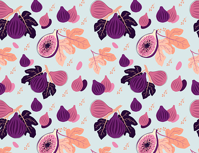 Fig pattern design fruit fruits pattern graphic design illustration illustrator pattern vector