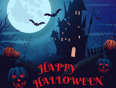 Halloween card design graphic design halloween halloween design illustration illustrator vector