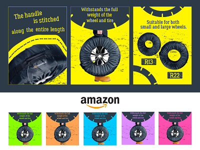 Amazon product card: tire bag banner graphic design product card web