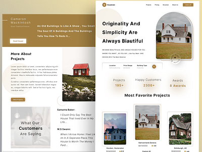 House Building Web Site branding ui ux web design