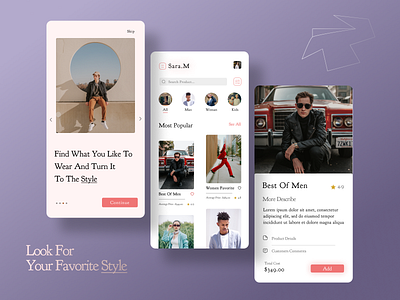 Fashion mobile app / UI design