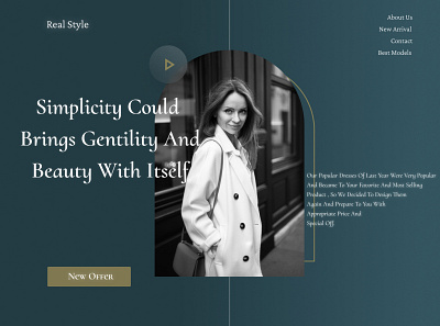 UI Design For A Style Company design typography ui ux web design