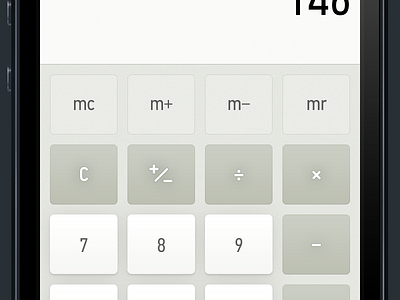 Calculator buttons flat interface