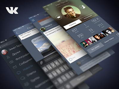 vk.com iOS 7 concept