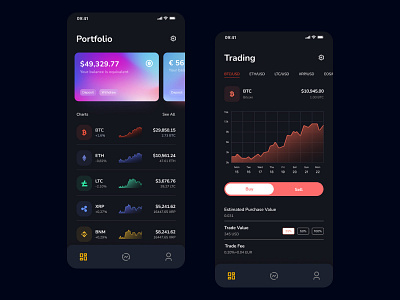 Crypto Exchange App Design