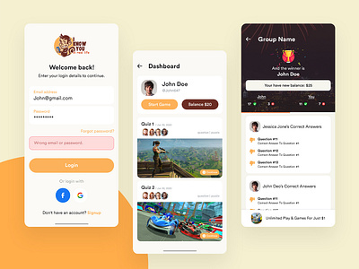 Mobile app UI UX