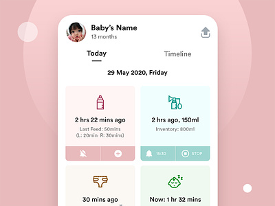 Baby Care UI UX | Redesign app app design app idea app new baby app baby care iphone app ui design ui ux user interface