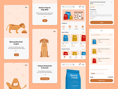 Pet Shop Mobile App app design illustration ui