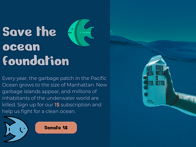 Save the Ocean foundation dailyui design ui