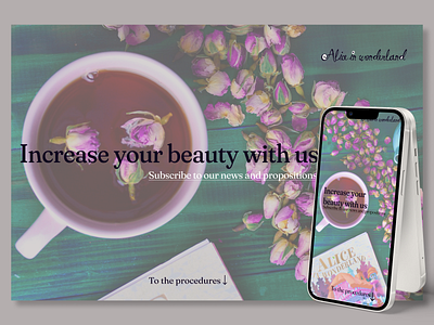 Flower Minimalistic Beauty Salon Landing Page