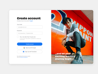 Daily UI :: 001  |  Sign Up page