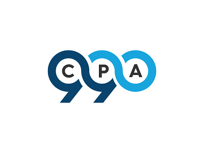 Logo for 990 CPA 9 branding clean flat infinity initial logo number simple