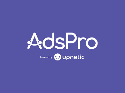 Logo for AdsPro by Uptenic branding flat logo logotype typography