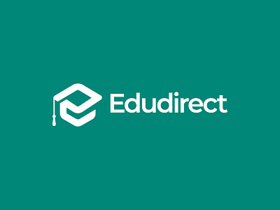 Logo for Edudirect - Germany branding education logo elearning logo initial logo student logo typography